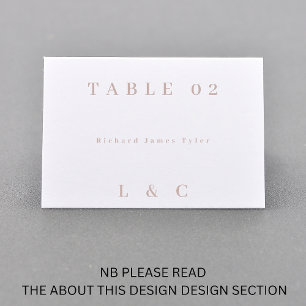 DIY Folded Modern Dirty Pink Place Cards