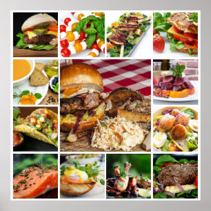 DIY FOOD   Restaurant diner hospitality collage Poster