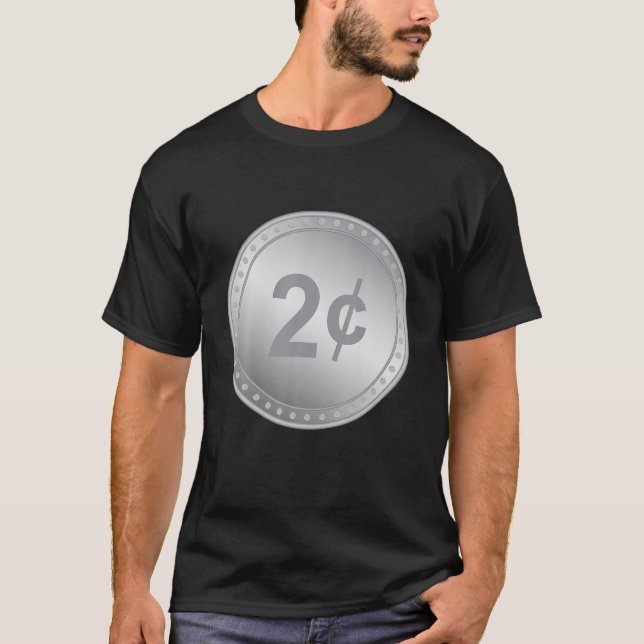 DIY Gumball Machine Two Cents Coin Couples T-Shirt (Front)