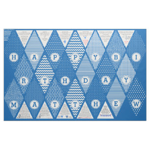 DIY Happy Birthday Personalised Pennant Banner Fabric