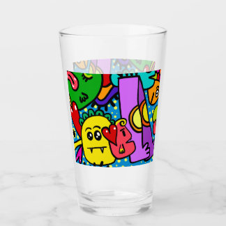 DIY HAPPY MONSTER CRITTER DOODLE Glass
