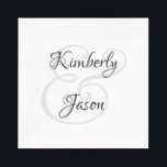 DIY His & Her Script Names, Black & Grey Acrylic Tray<br><div class="desc">His and her names in beautiful black and grey script lettering for an elegant design on white background. Click “Customise” to change colours and type styles.</div>