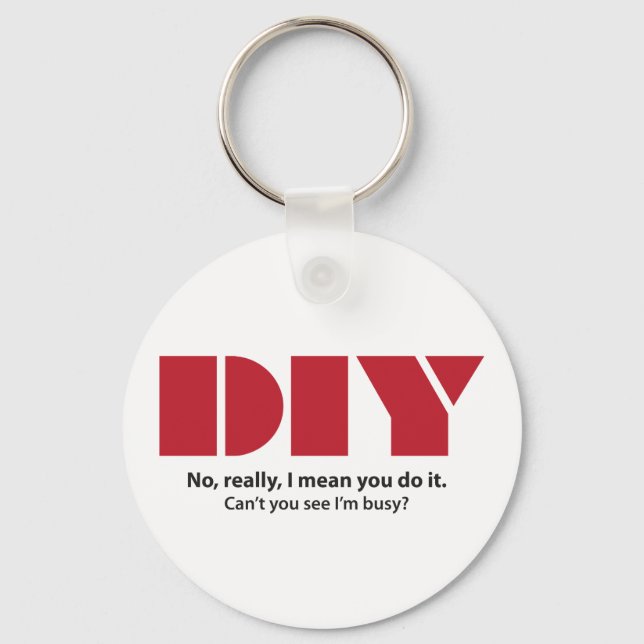 DIY I am busy Key Ring (Front)