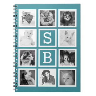 DIY Instagram 10 Photos and Initials Personalised Notebook