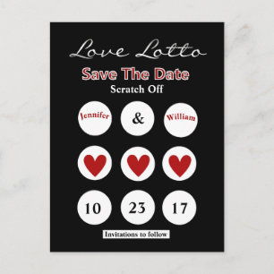 DIY Lotto Scratch Off Save the Date Post Card