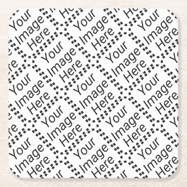 DIY. Make it totally yours, upload image, add text Square Paper Coaster (Front)