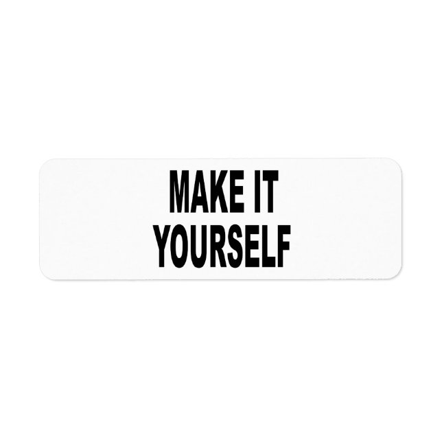 DIY Make It Yourself Return Address Label (Front)