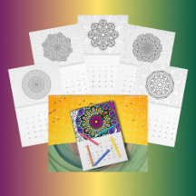DIY Mandala Colouring Outline Art -