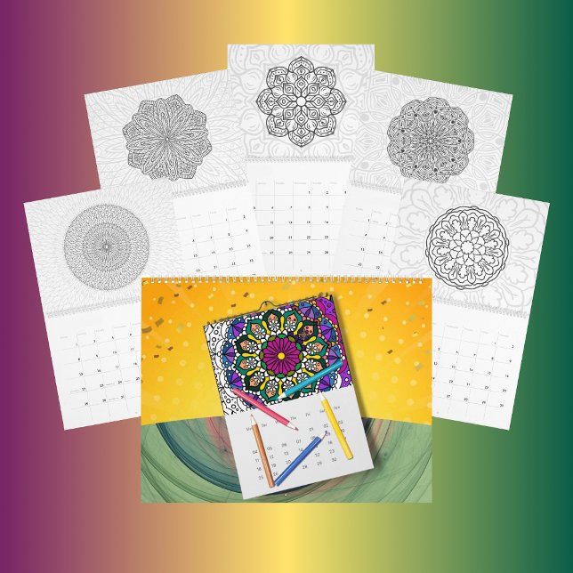 DIY Mandala Colouring Outline Art -  Calendar (Creator Uploaded)