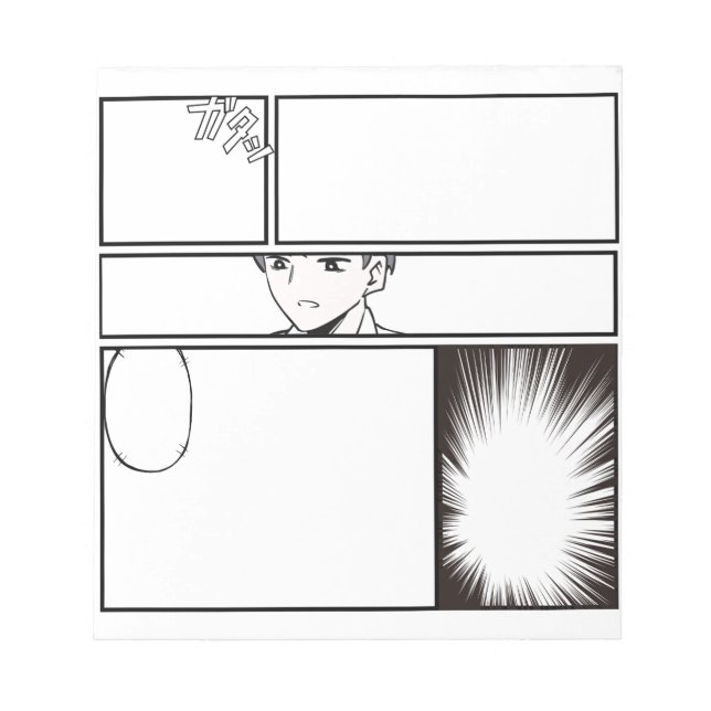  DIY Manga Comic Strip – Blank Panel with Japanes Notepad (Front)
