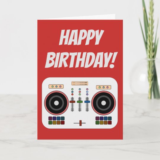 DIY Modern DJ Birthday Card | Zazzle.com.au