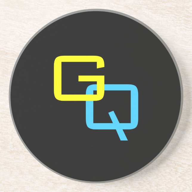 DIY Monogram ~ Coaster 4.25" Sandstone (Front)