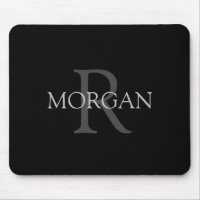 DIY Monogram & Name, Classic Black with Grey Text