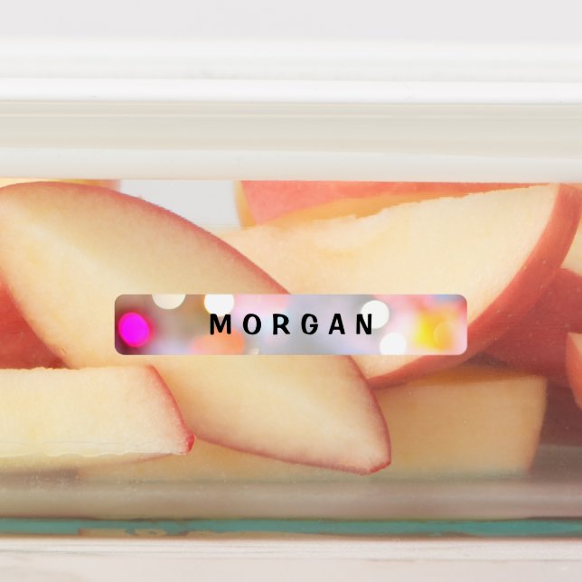DIY Name, Black on Colourful Circle Background Vs  (Affixed)