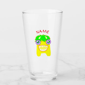 DIY NAME HAPPY MONSTER DRINKING Glass
