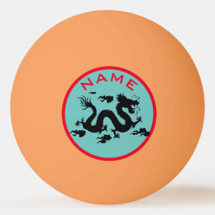 DIY NAME PING PONG BALL WITH DRAGON INSIGNIA