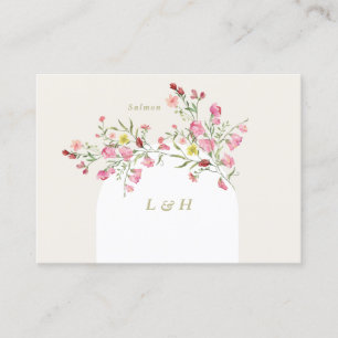 DIY Name spring floral arch place card