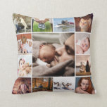 DIY OUR FAMILY | Photo collage 13 picture on white Cushion<br><div class="desc">An easy to personalise thirteen photo collage for your unique and special photographs of family,  friends,  loved ones and pets.</div>