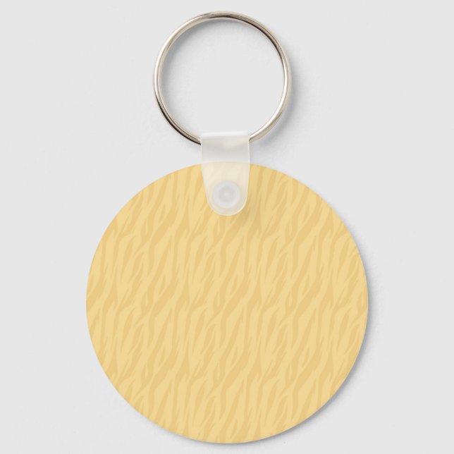 DIY Pale Gold Zebra Print Gift Collection Key Ring (Front)