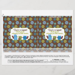 DIY Peek a Boo Monsters 1.55oz Candy Bar Wrappers
