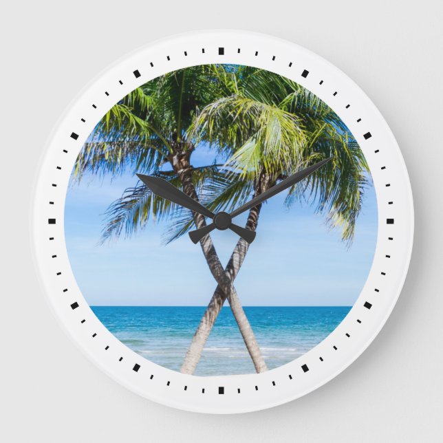 DIY Personalised Round Photo Template Large Clock (Front)