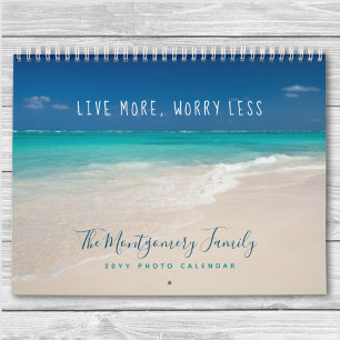 DIY Personalised Tropical Photo Template 2026 Calendar