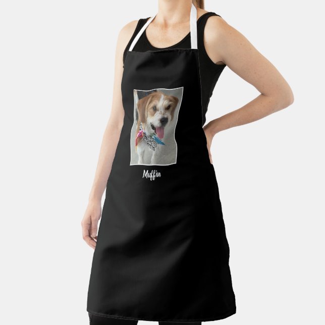 DIY Pet's Photo & Name Or Child, Black Apron (Insitu)