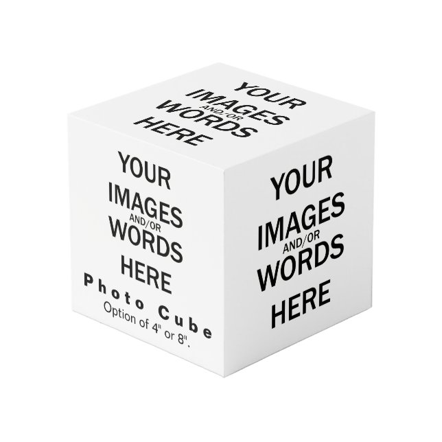 DIY - Photo Cube 4" (Front Angled)