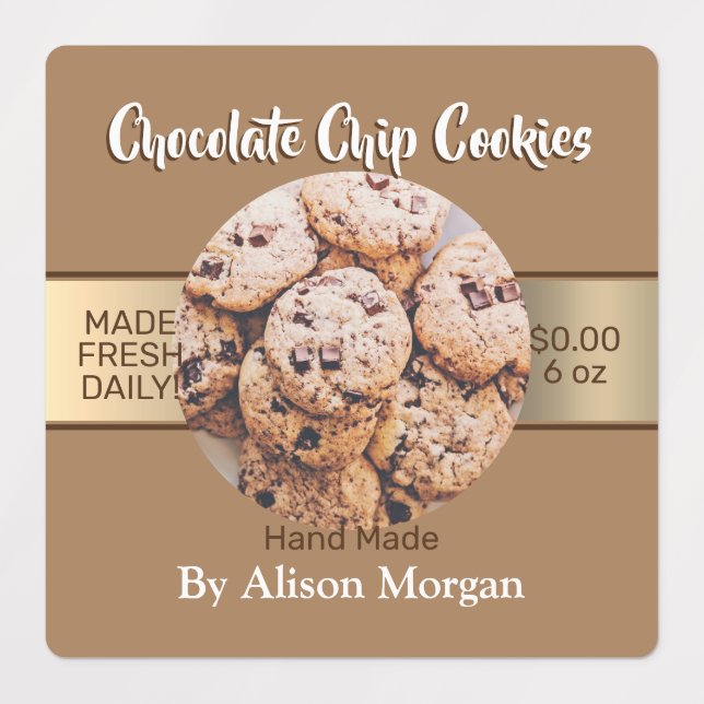 DIY Product Name Photo Logo Info Brown Waterproof (Design 2)