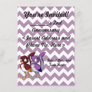 DIY Reptilian Bird Joint Party Invitation