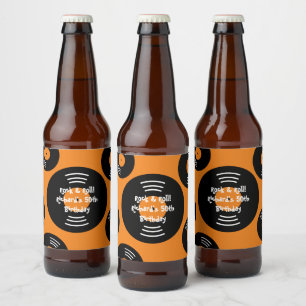 DIY Rock & Roll Birthday party beer bottle labels