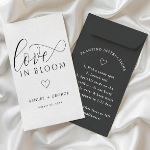 DIY Seed Packet Favor   Black & White Wildflower Flyer