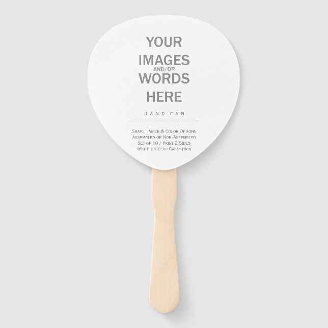 DIY (Shape Options) - Hand Fan (Front)