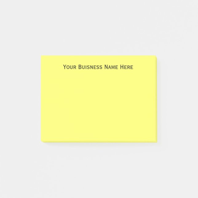 DIY Simple Personalised Business Name Custom Colou Post-it Notes (Front)