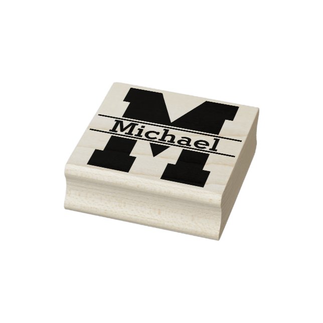 DIY - Simply Monogram / Name Rubber Stamp (Stamp)