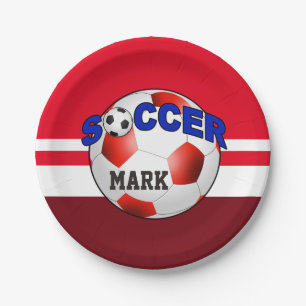 DIY Soccer Ball CHOOSE YOUR BACKGROUND COLOR Paper Plate
