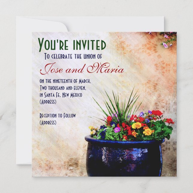 DIY Southwest-inspired Wedding Invitation (Front)