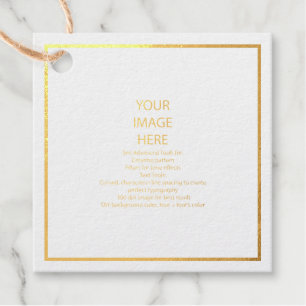 DIY Square Gold Foil Frame Hang Tags
