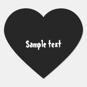 DIY Template easily change colour add photo text Heart Sticker