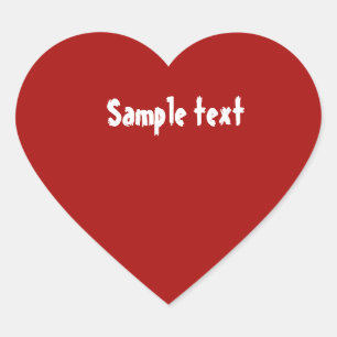 DIY Template easily change colour add photo text Heart Sticker