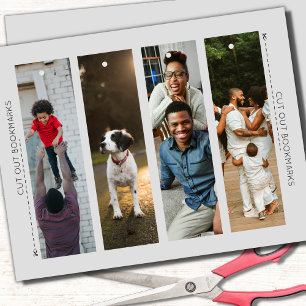 DIY Template Photo Set of 4 Bookmarks