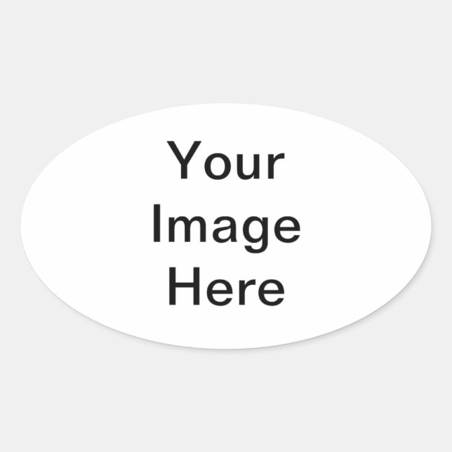 DIY Templates easy add TEXT PHOTO bulk pricing Oval Sticker (Front)