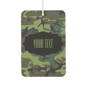 DIY Text Camouflage Pattern Design Car Air Freshener
