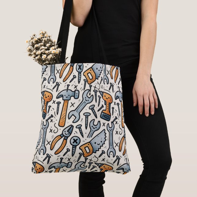 DIY Tools Doddle Design Tote Bag (Close Up)