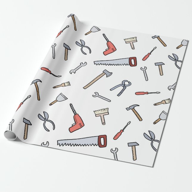 DIY tools wrapping paper (Unrolled)