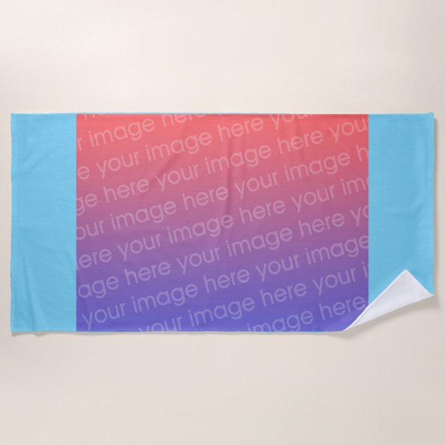 DIY - Upload your own image to custom beach towels (Front)