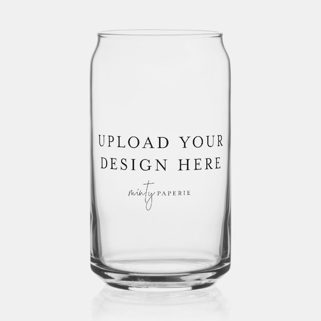 DIY Upload Your Own Printed Can Glass (Front)