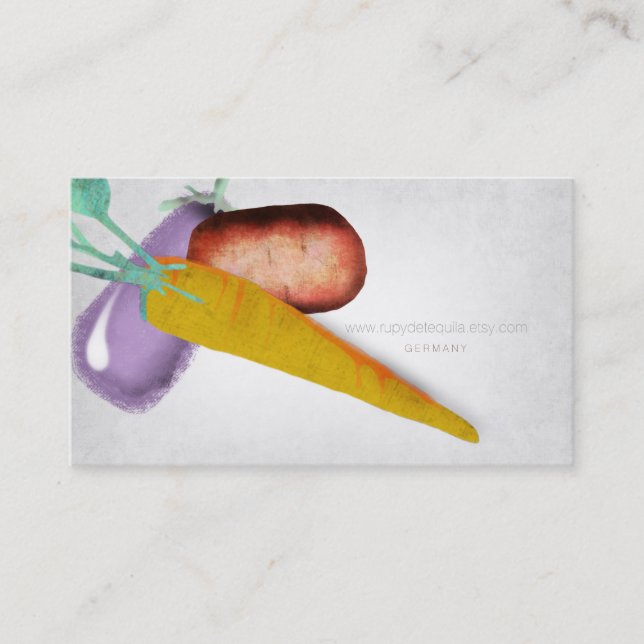 DIY Watercolor Business Cards (Front)