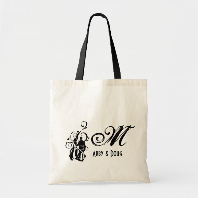DIY Whimsical Monogram Tote Bag (Front)