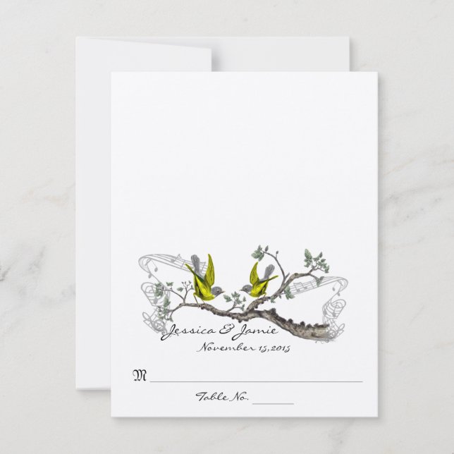 DIY You Score and Fold Tent Wedding Place Cards (Front)